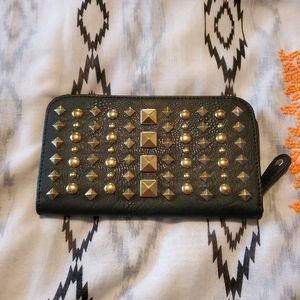 Black Studded Wallet